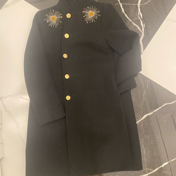 Black Coat with Gold Accents from Paris! - Picture 5 of 5